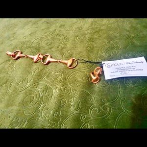 Italian jewelry with a rose gold plating in the Gucci style ring bracelet nekles